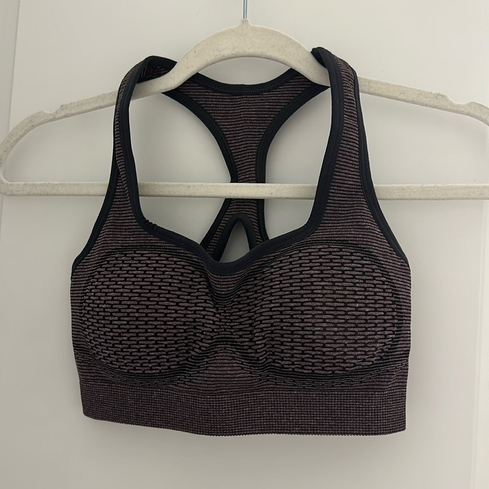 Gym shark purple sports bra in size small
